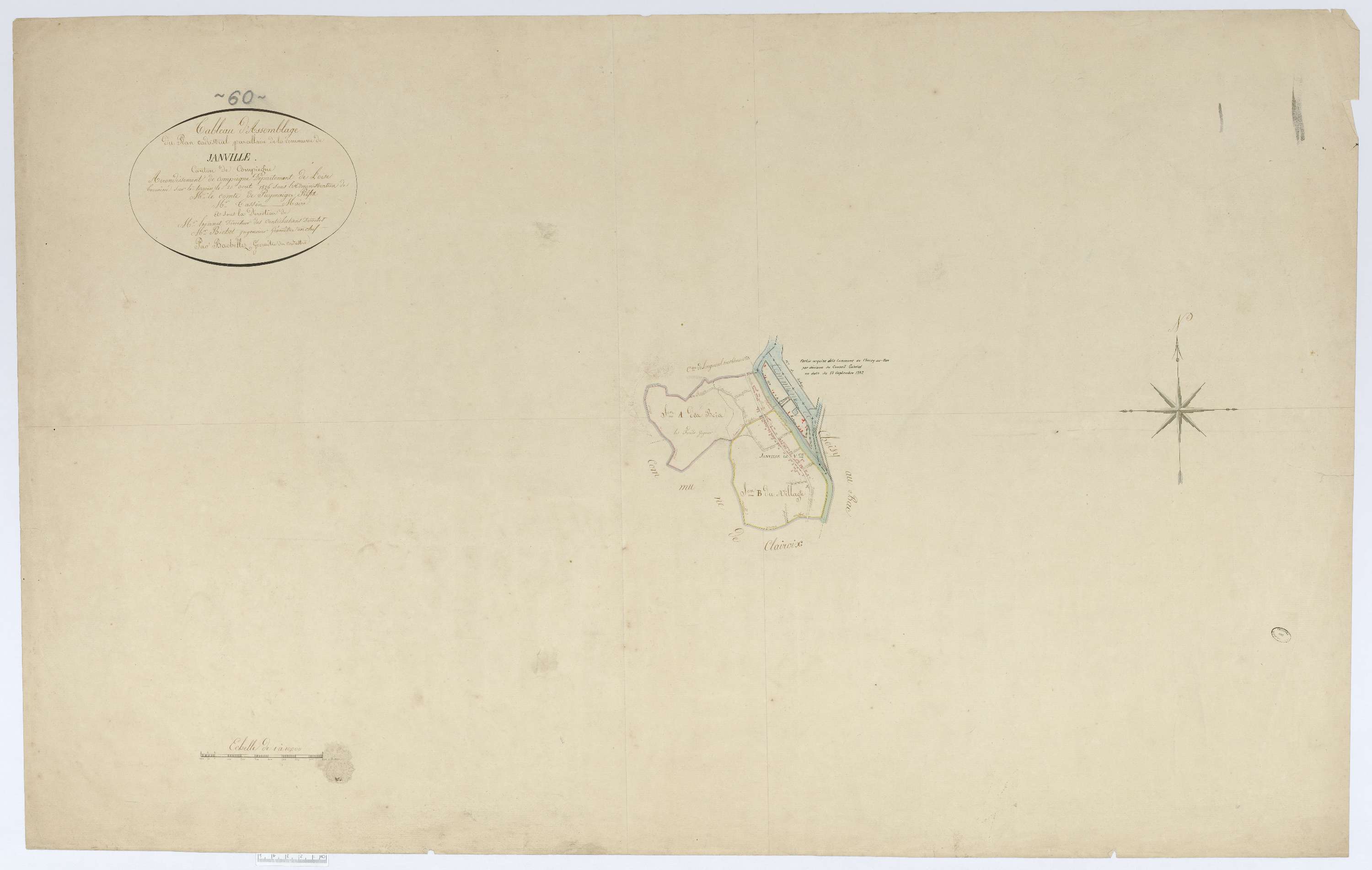 Janville - Cadastre napoléonien, tableau d'assemblage