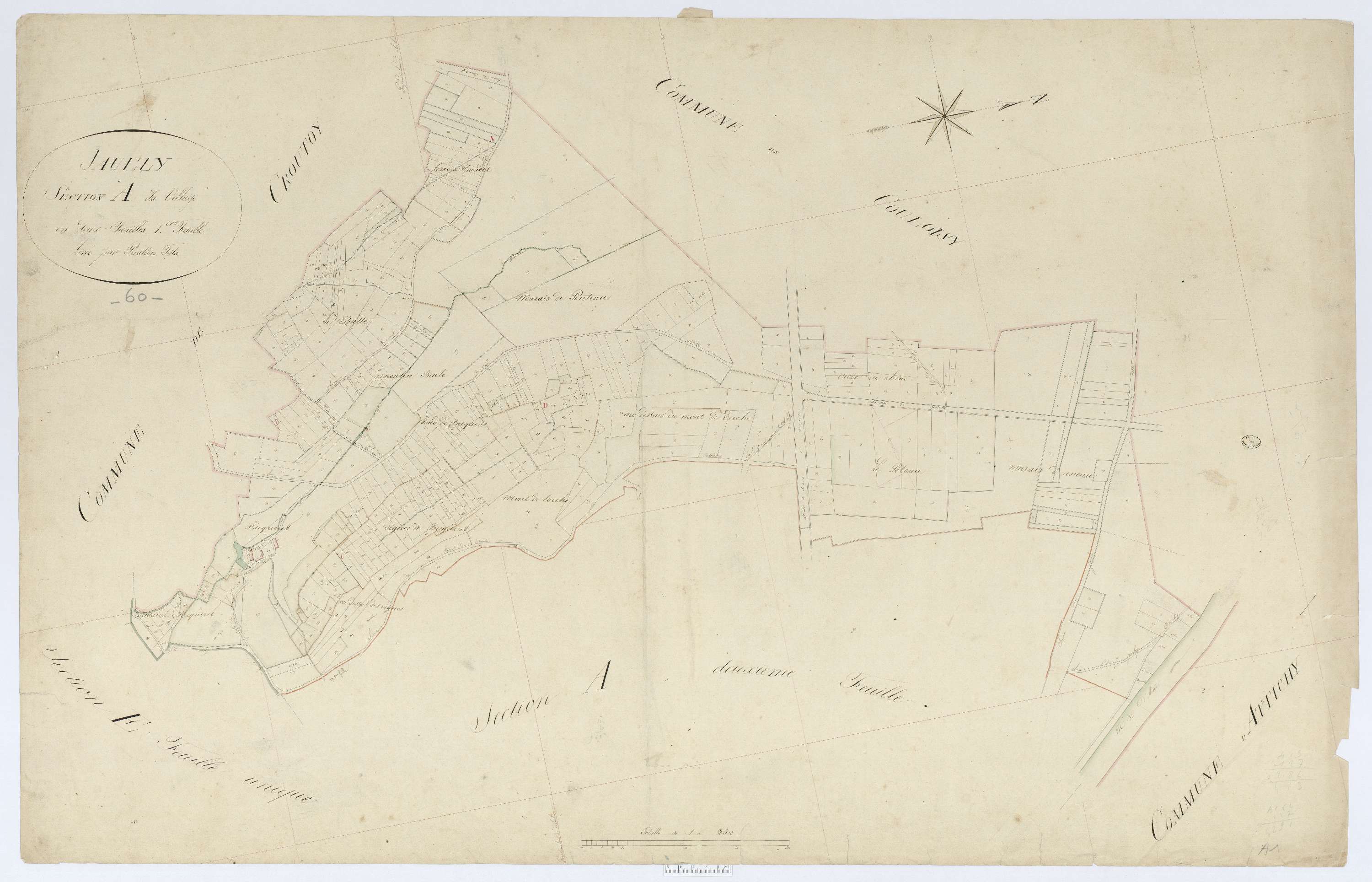 Jaulzy - Cadastre napoléonien, section A1