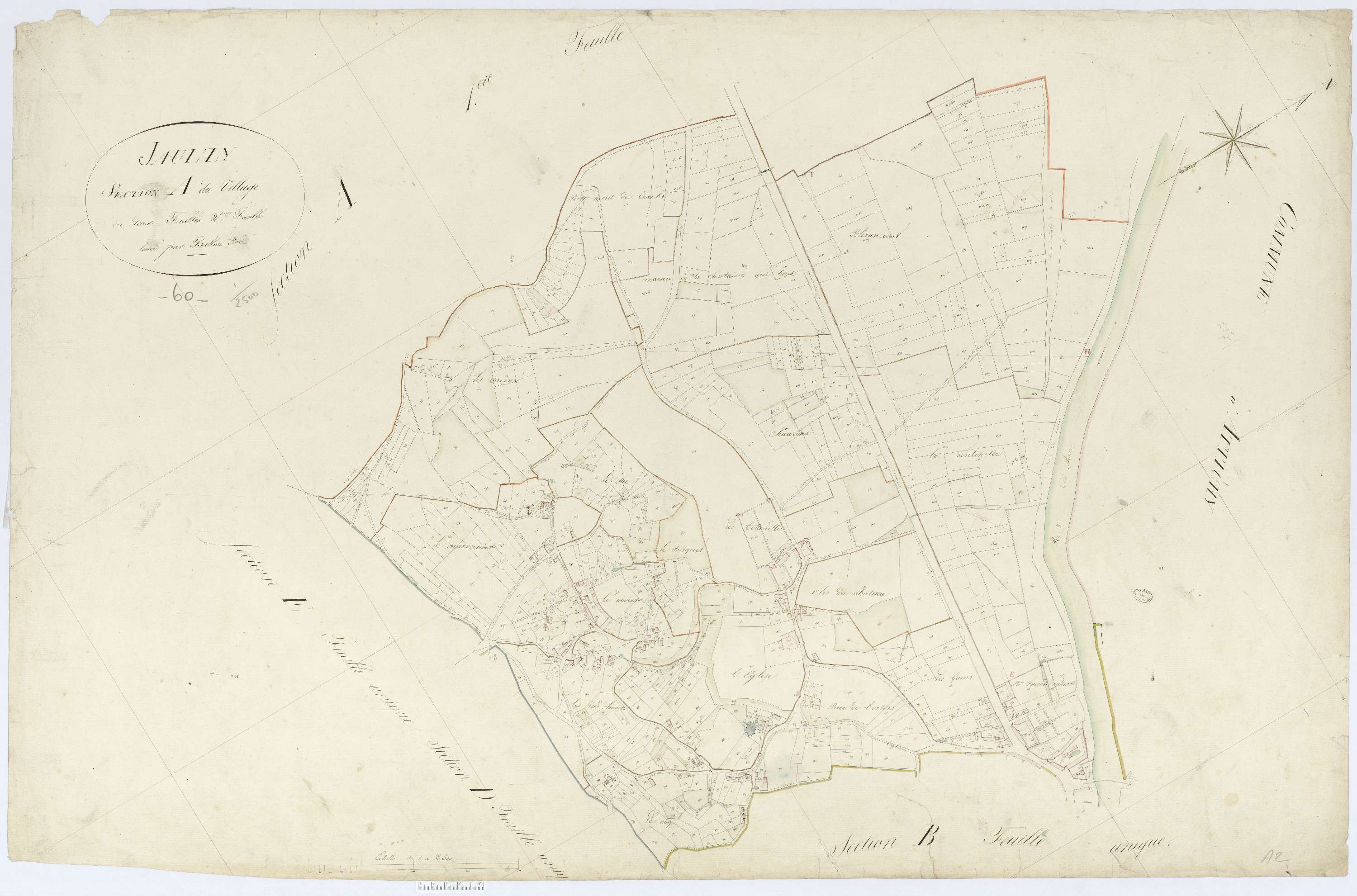 Jaulzy - Cadastre napoléonien, section A2