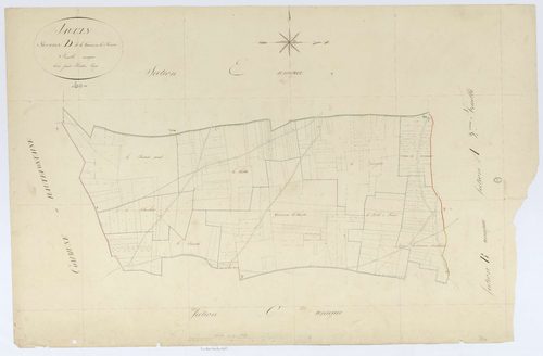 Jaulzy - Cadastre napoléonien, section D, feuille unique