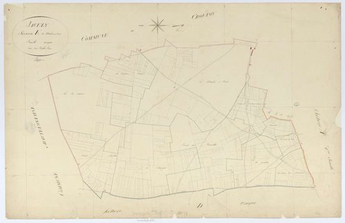 Jaulzy - Cadastre napoléonien, section E, feuille unique