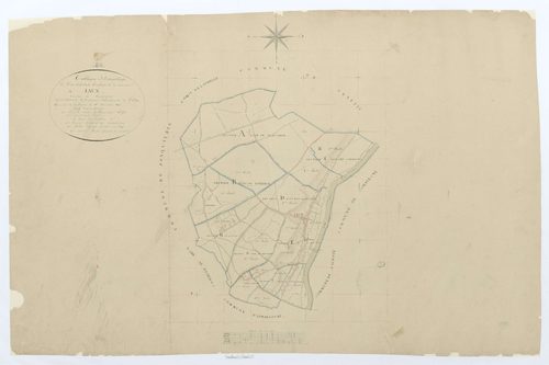 Jaux - Cadastre napoléonien, tableau d'assemblage