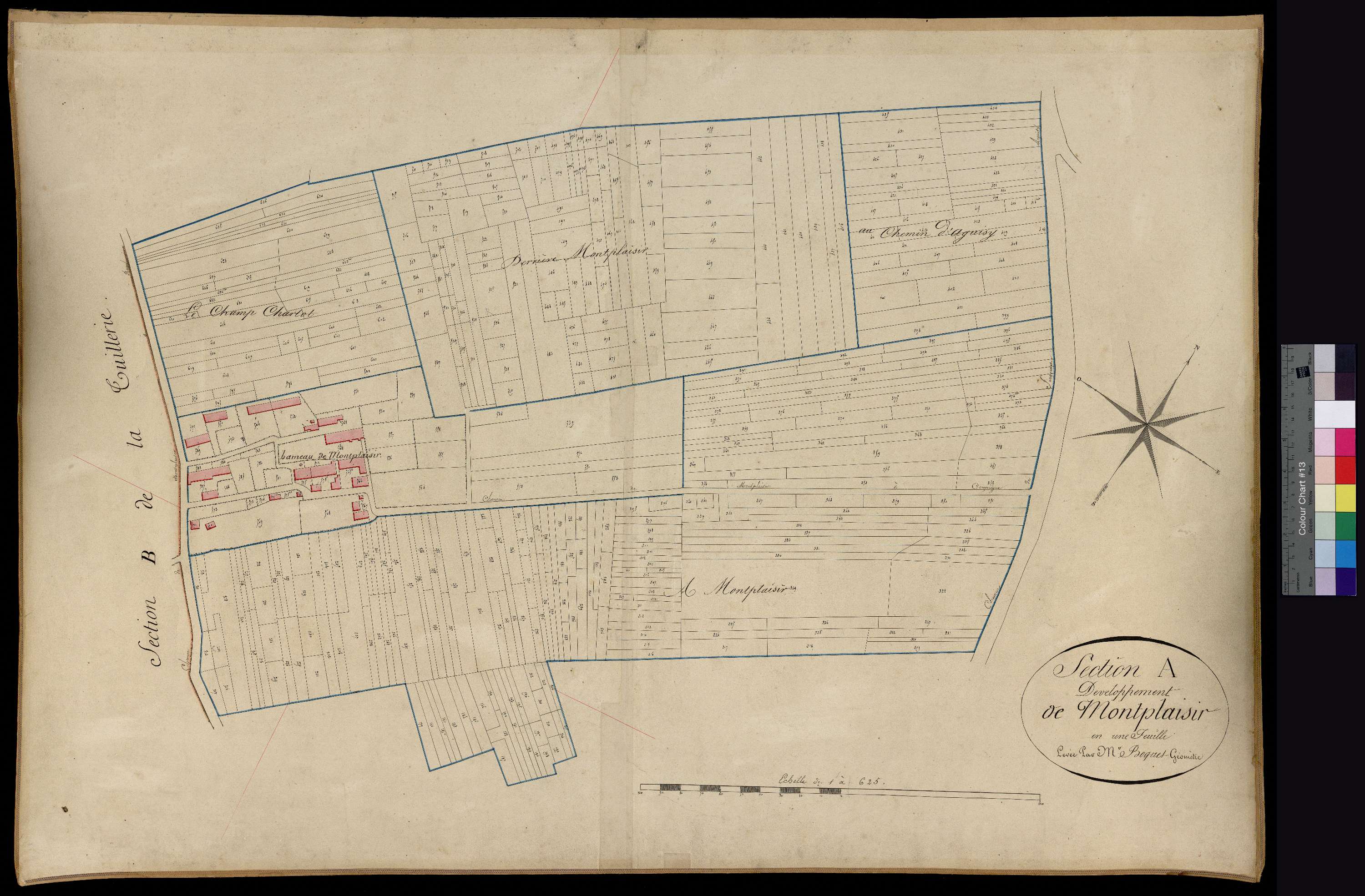 Jonquières - Cadastre napoléonien, section A, développement