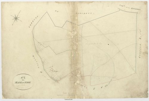 Jouy-sous-Thelle - Cadastre napoléonien, section E1