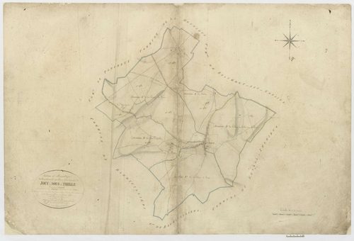 Jouy-sous-Thelle - Cadastre napoléonien, tableau d'assemblage
