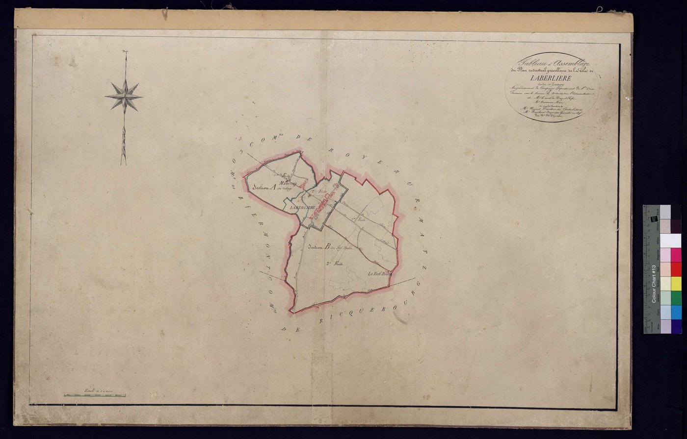 Berlière - Cadastre napoléonien, tableau d'assemblage
