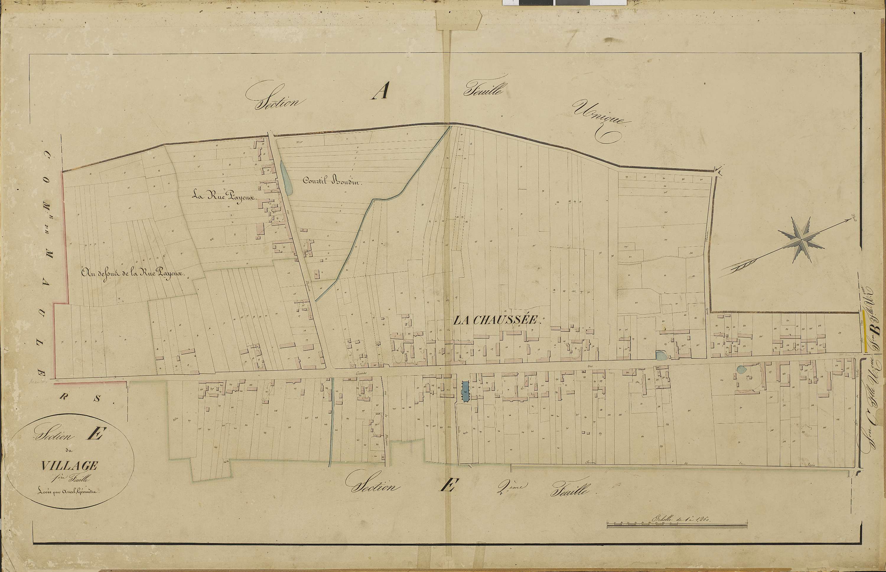 Lachaussée-du-Bois-d'Écu - Cadastre napoléonien, section E1