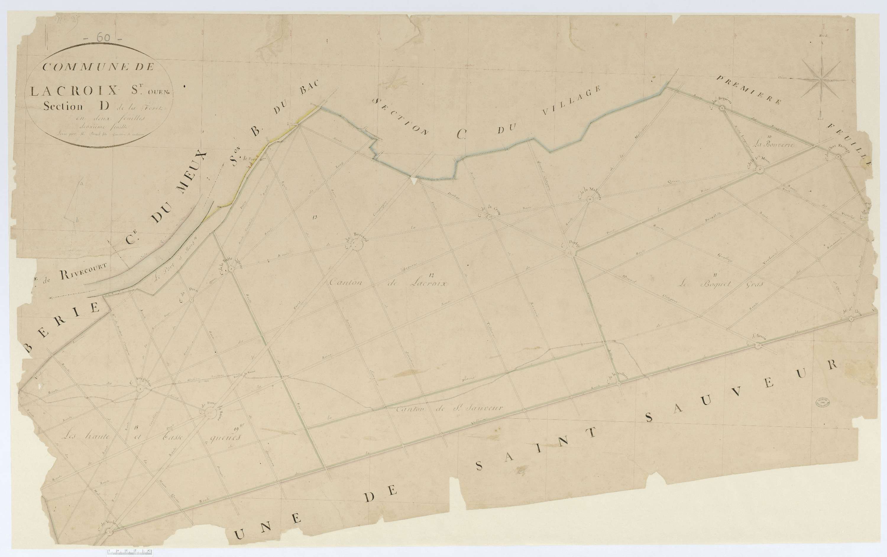 Lacroix-Saint-Ouen - Cadastre napoléonien, section D2