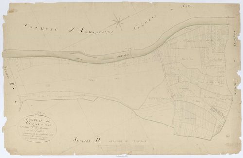 Lacroix-Saint-Ouen - Cadastre napoléonien, section A, feuille unique