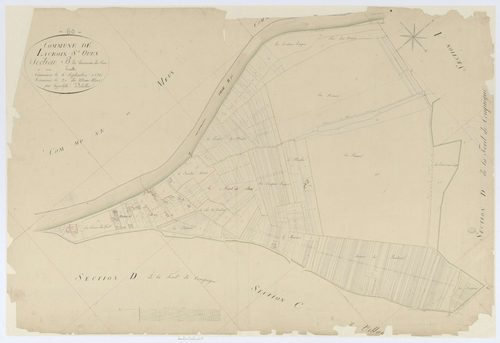 Lacroix-Saint-Ouen - Cadastre napoléonien, section B, feuille unique