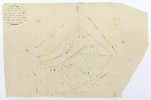 Lagny - Cadastre napoléonien, tableau d'assemblage