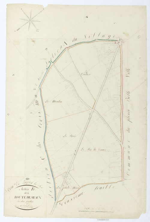 Lagny-le-Sec - Cadastre napoléonien, section B1