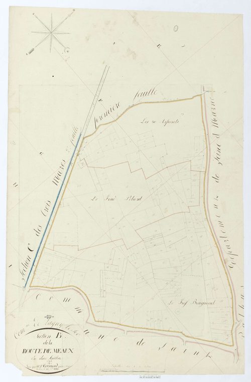 Lagny-le-Sec - Cadastre napoléonien, section B2