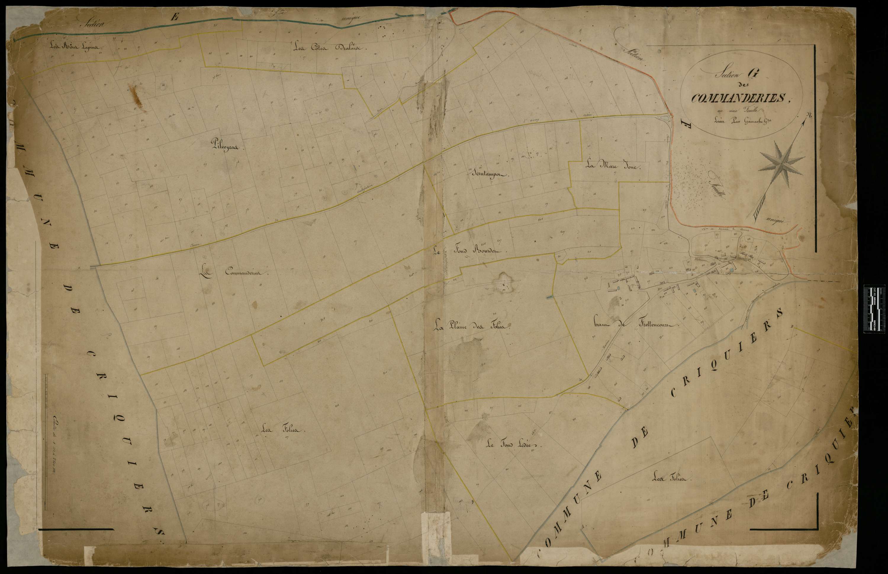 Lannoy-Cuillère - Cadastre napoléonien, section G