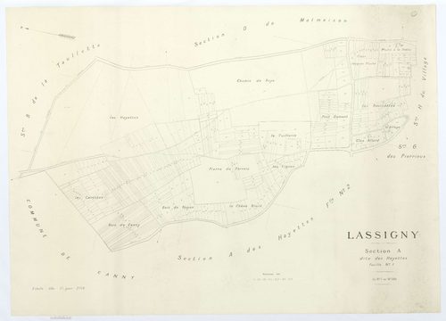 Lassigny - Cadastre napoléonien (copie), section A1