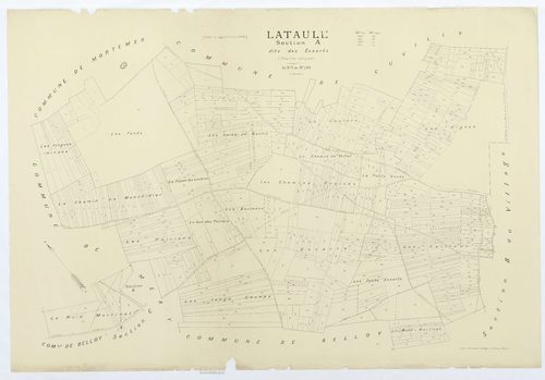 Lataule - Cadastre napoléonien (copie), section A, feuille unique