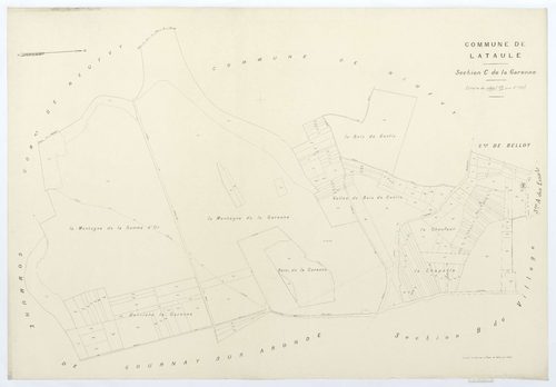 Lataule - Cadastre napoléonien (copie), section C, feuille unique