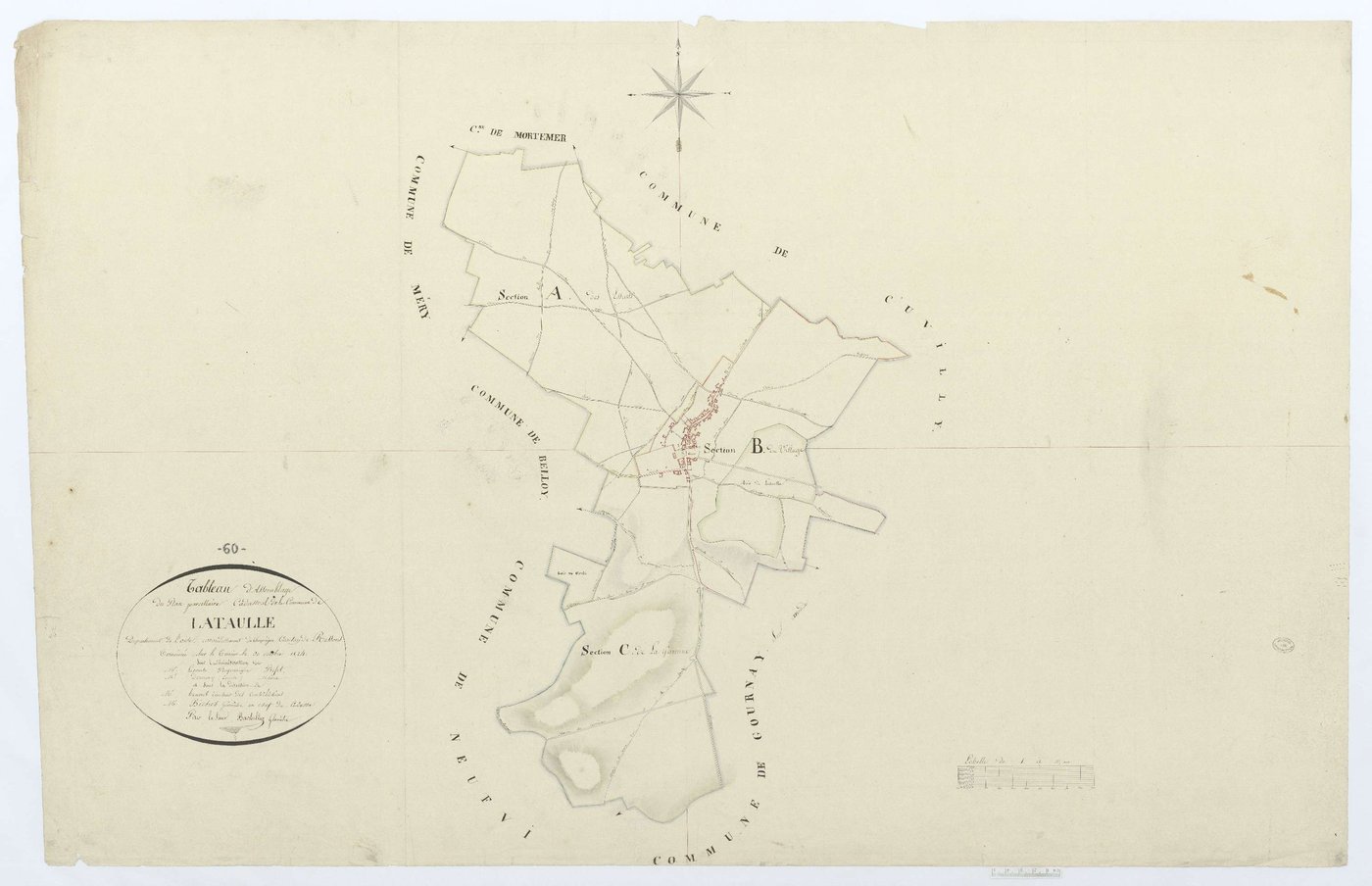 Lataule - Cadastre napoléonien, tableau d'assemblage