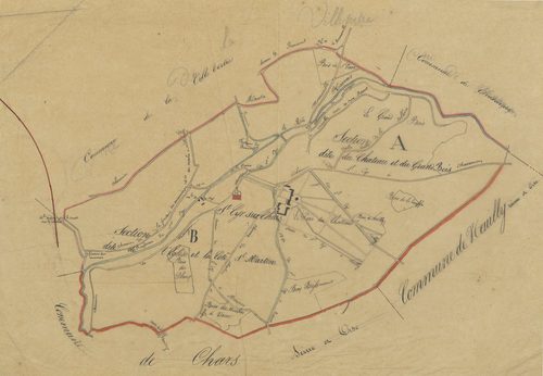 Lavilletertre - Cadastre napoléonien, copie calque du tableau d'assemblage de Saint-Cyr-sur-Chars