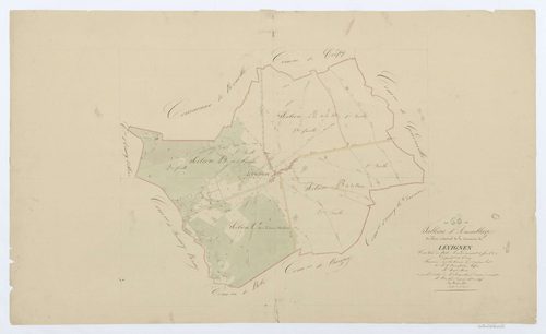 Lévignen - Cadastre napoléonien, tableau d'assemblage