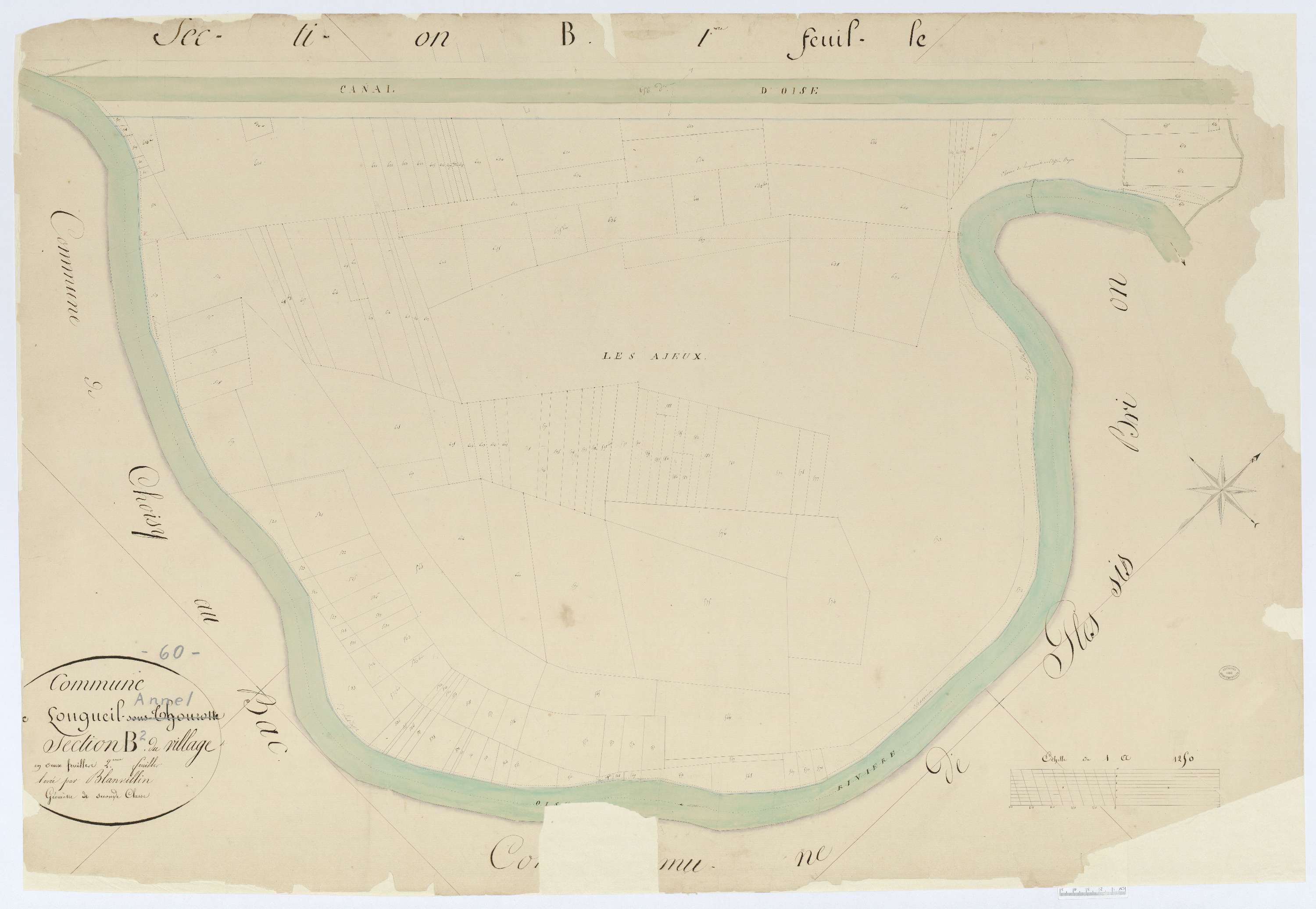 Longueil-Annel - Cadastre napoléonien, section B2