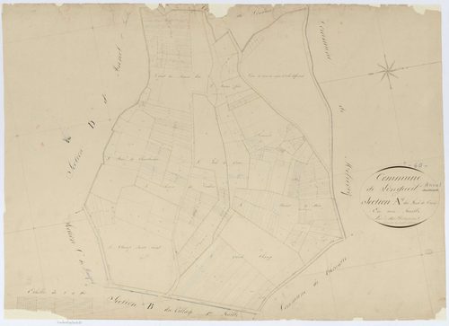 Longueil-Annel - Cadastre napoléonien, section A, feuille unique