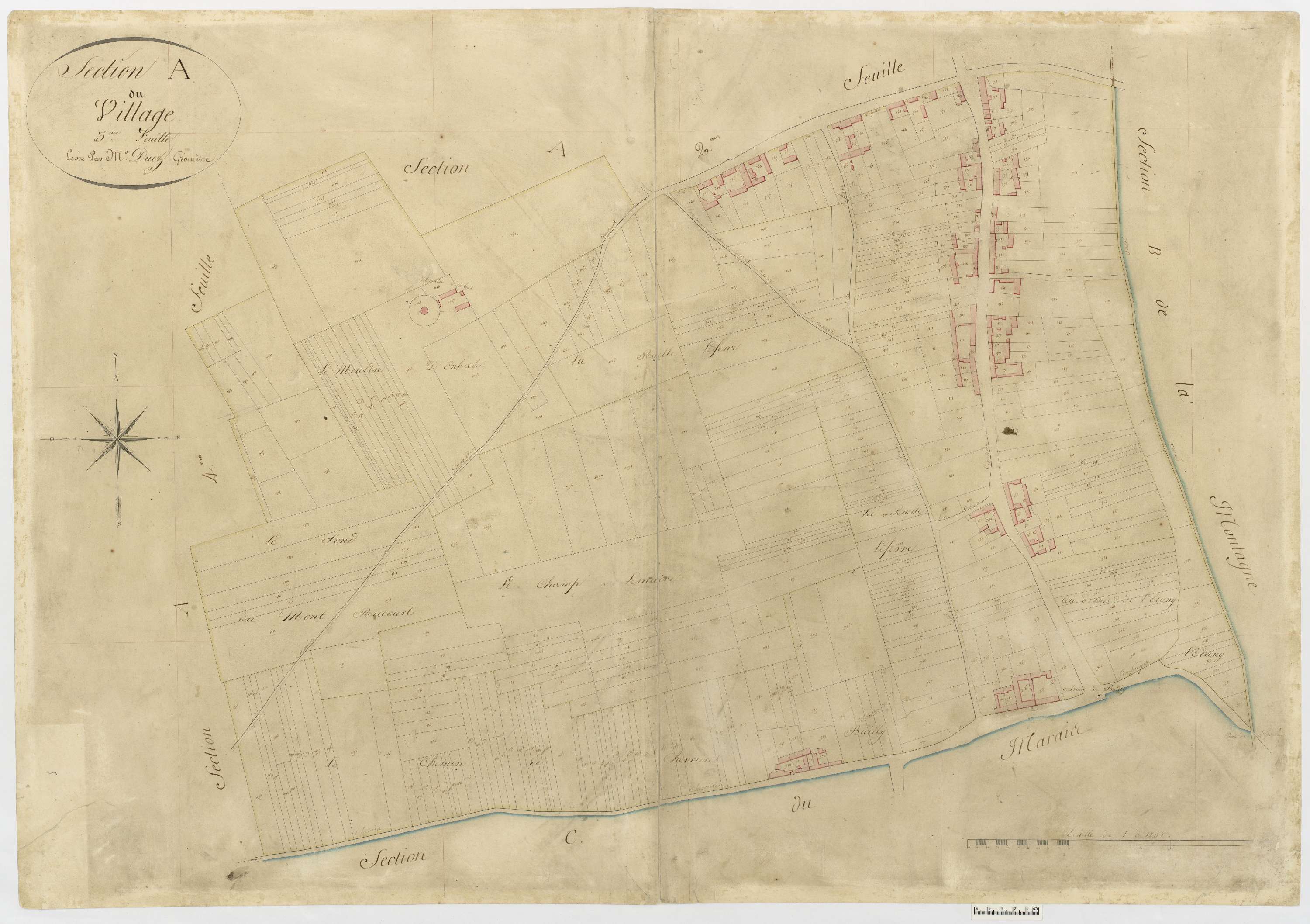 Longueil-Sainte-Marie - Cadastre napoléonien, section A3