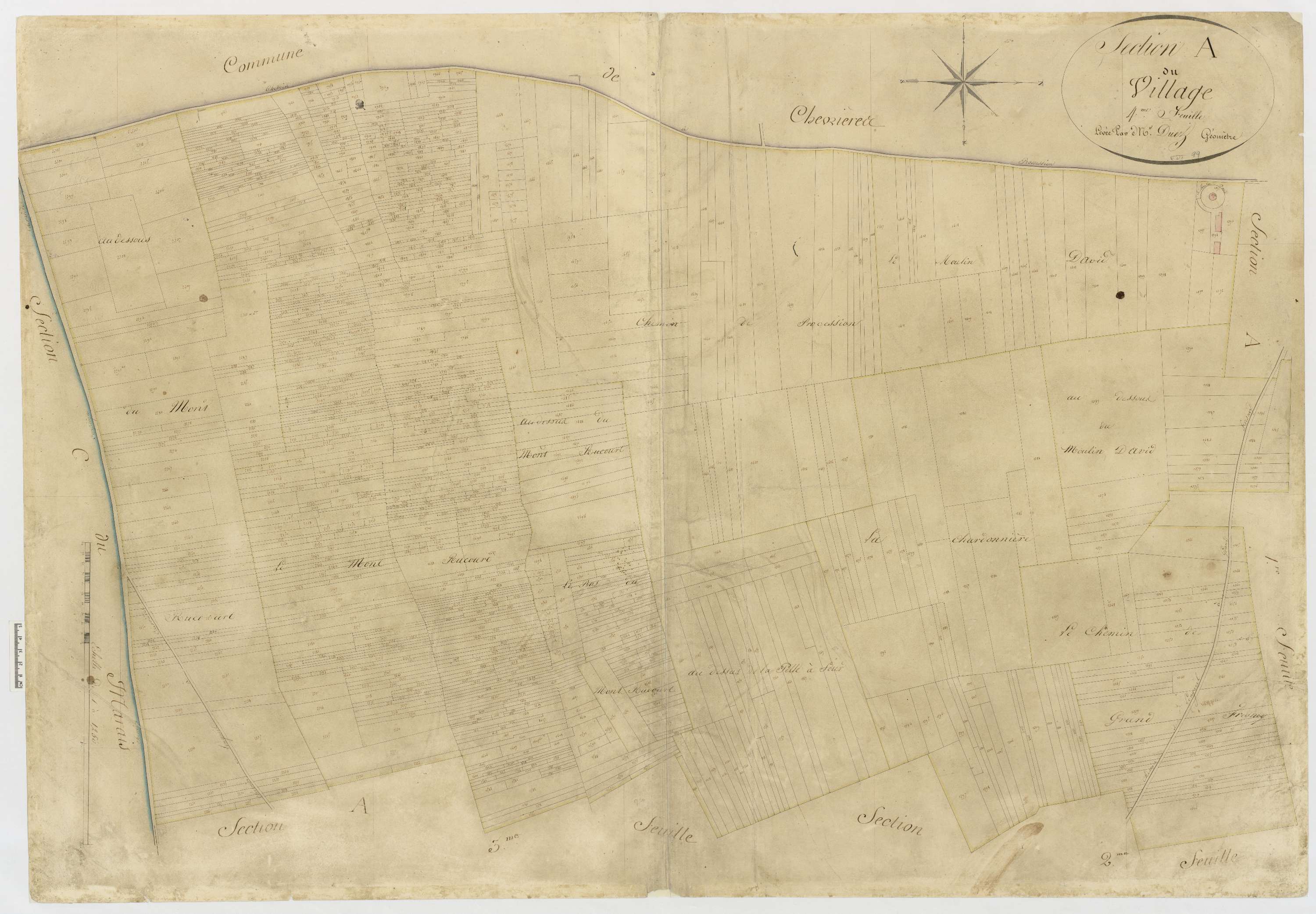 Longueil-Sainte-Marie - Cadastre napoléonien, section A4