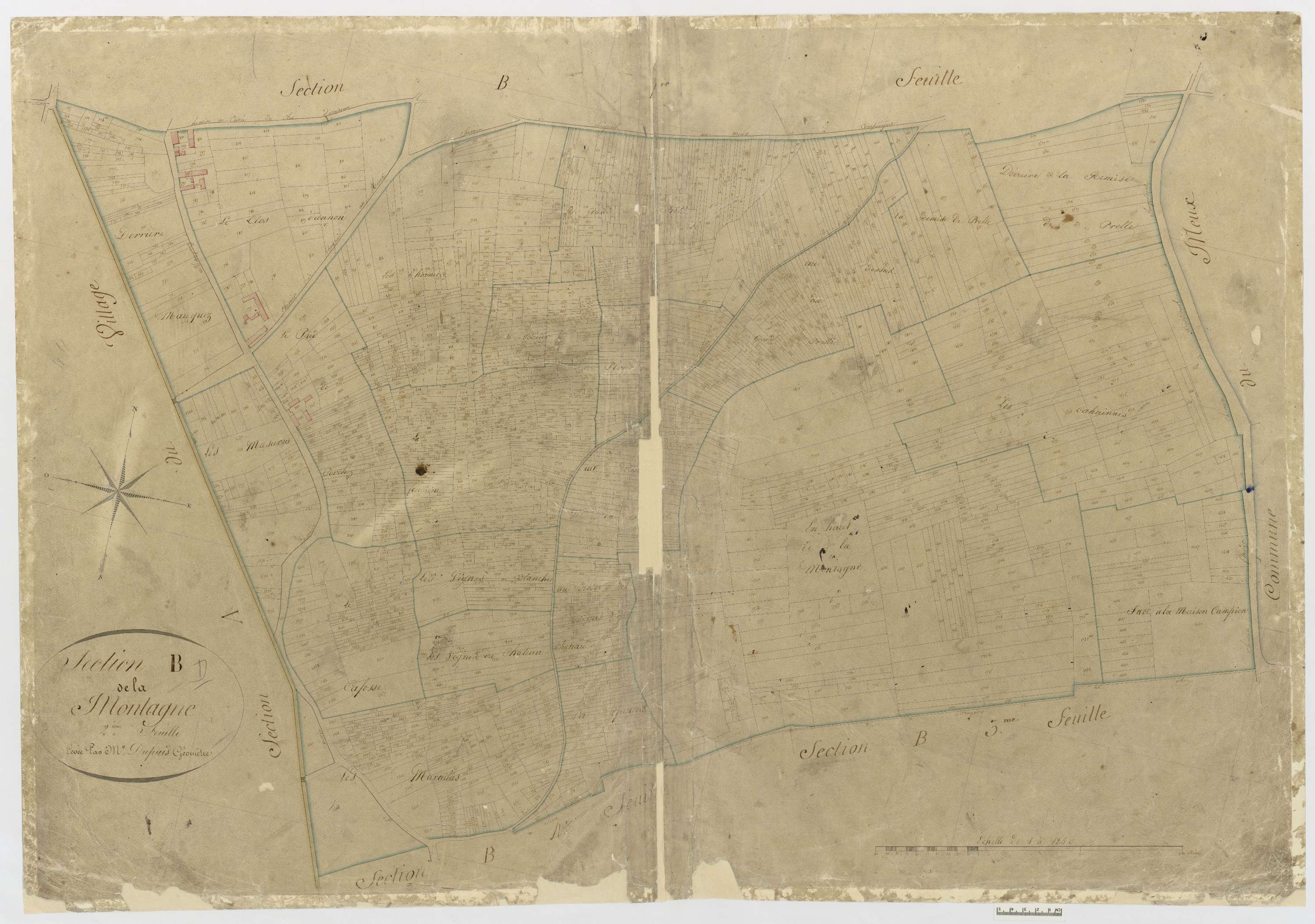 Longueil-Sainte-Marie - Cadastre napoléonien, section B2
