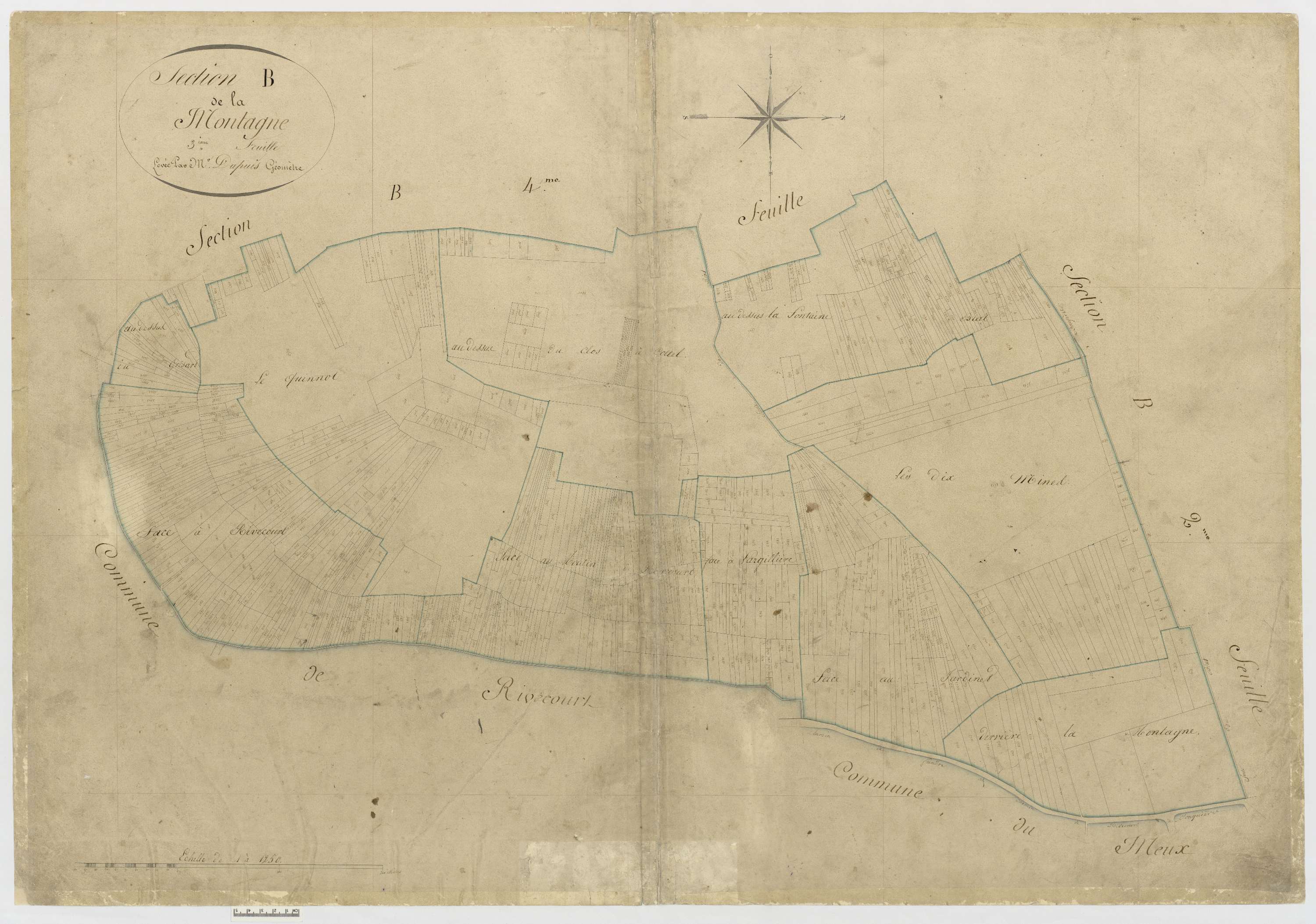 Longueil-Sainte-Marie - Cadastre napoléonien, section B3