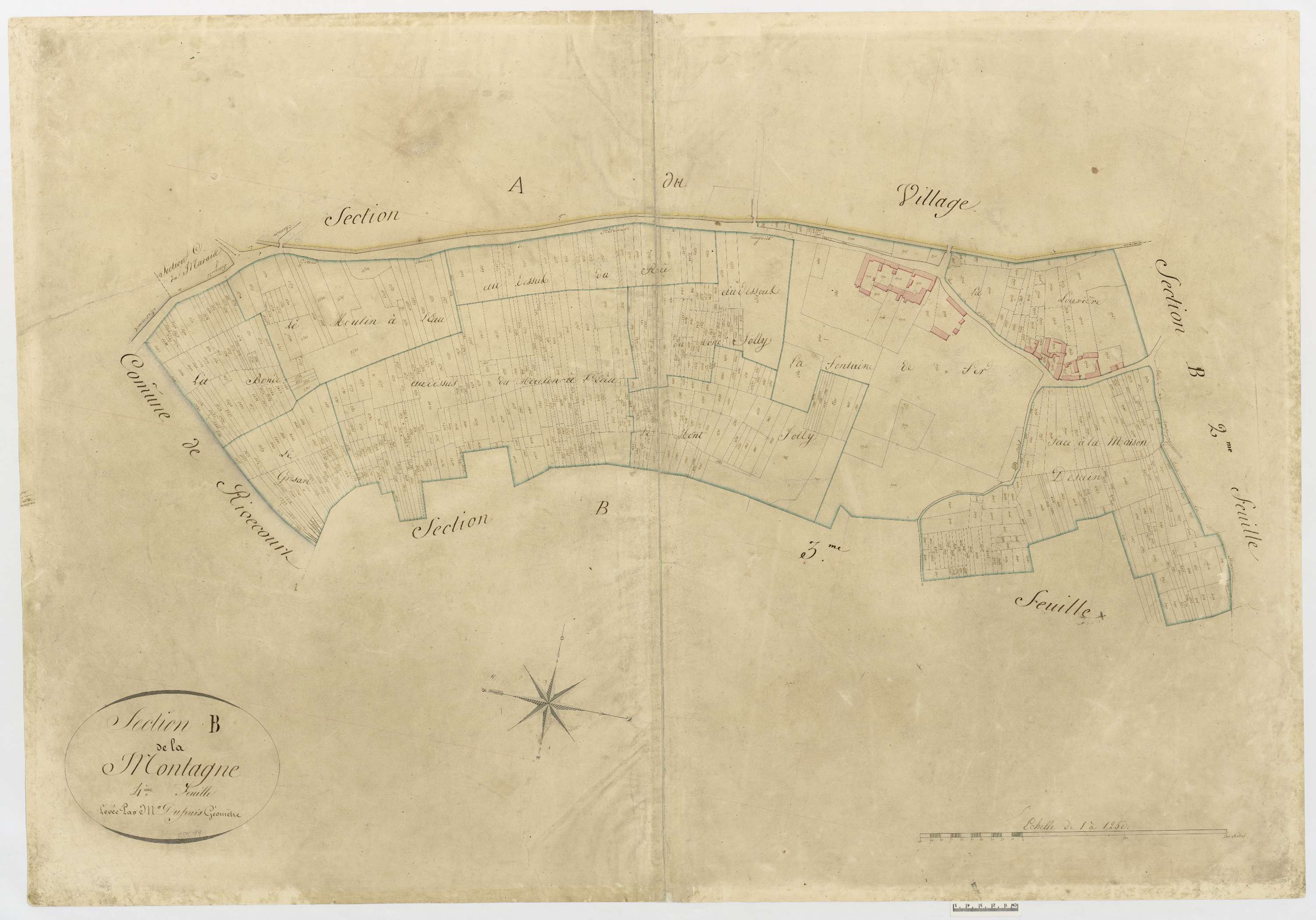 Longueil-Sainte-Marie - Cadastre napoléonien, section B4