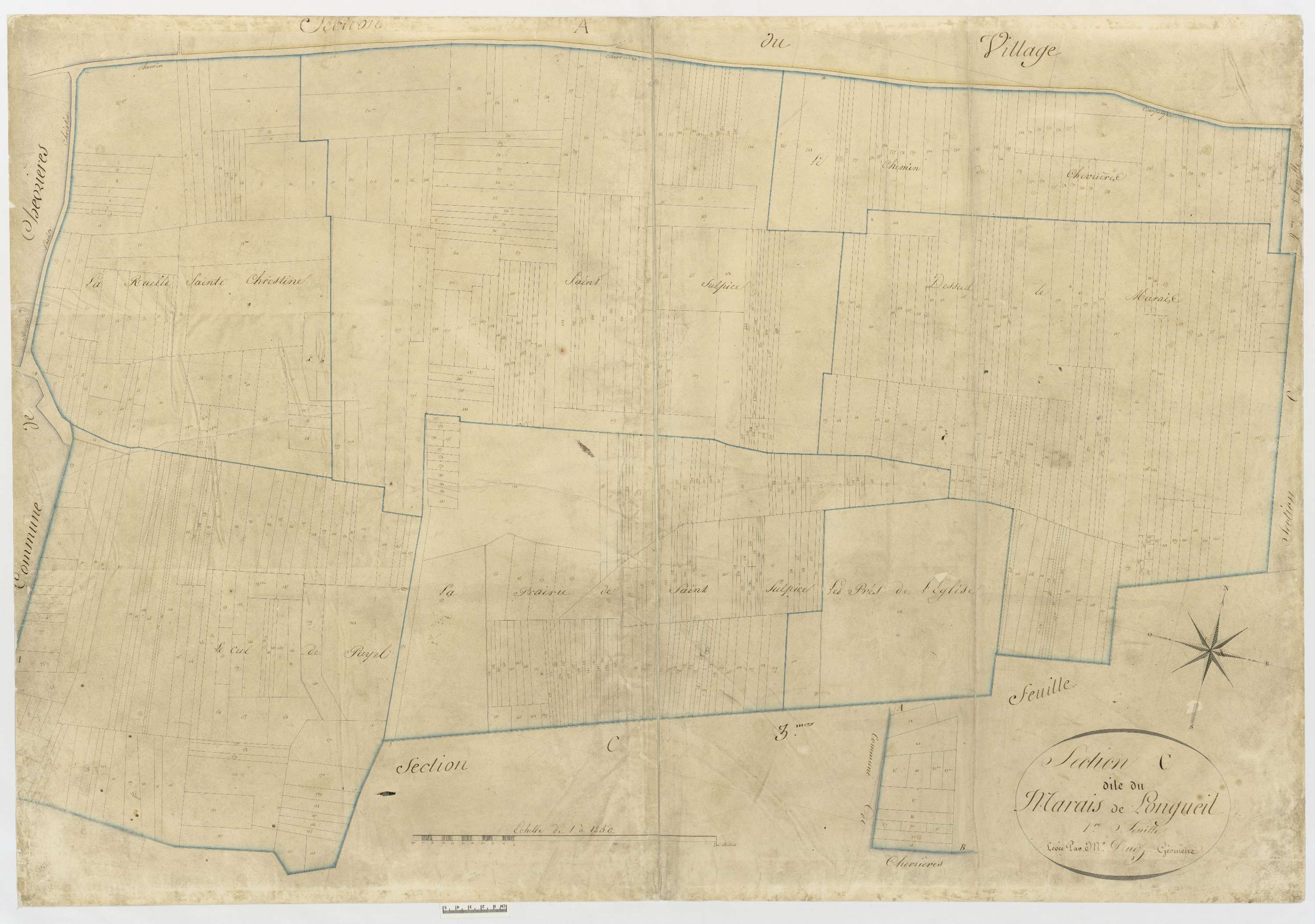 Longueil-Sainte-Marie - Cadastre napoléonien, section C1