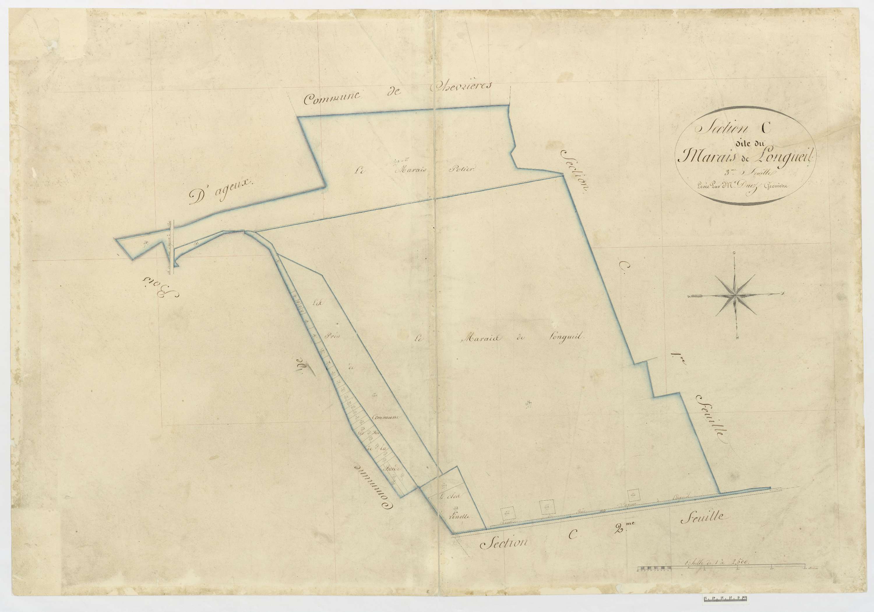 Longueil-Sainte-Marie - Cadastre napoléonien, section C3