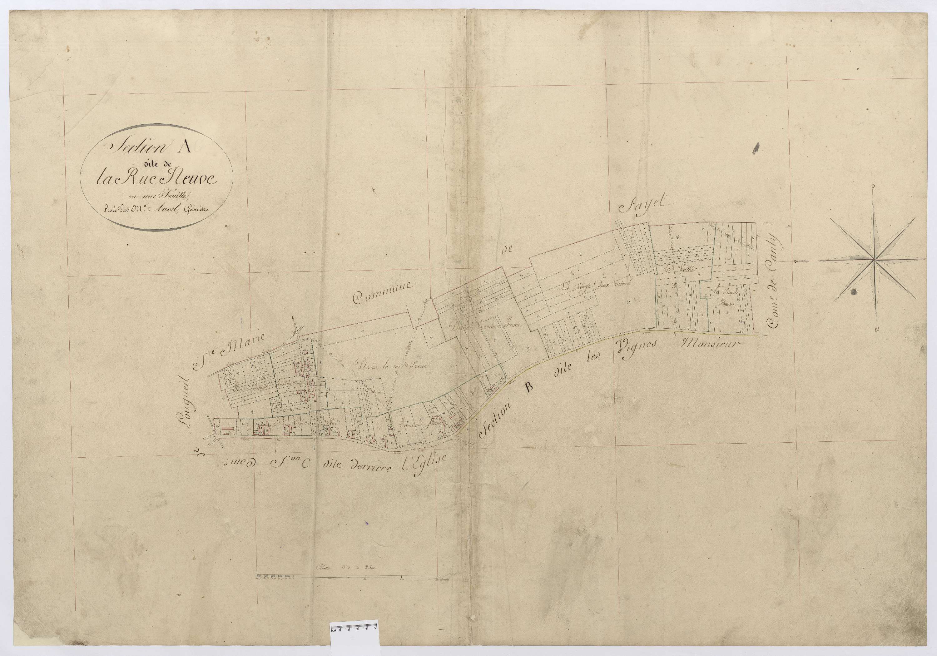 Longueil-Sainte-Marie - Cadastre napoléonien, section A de Rucourt