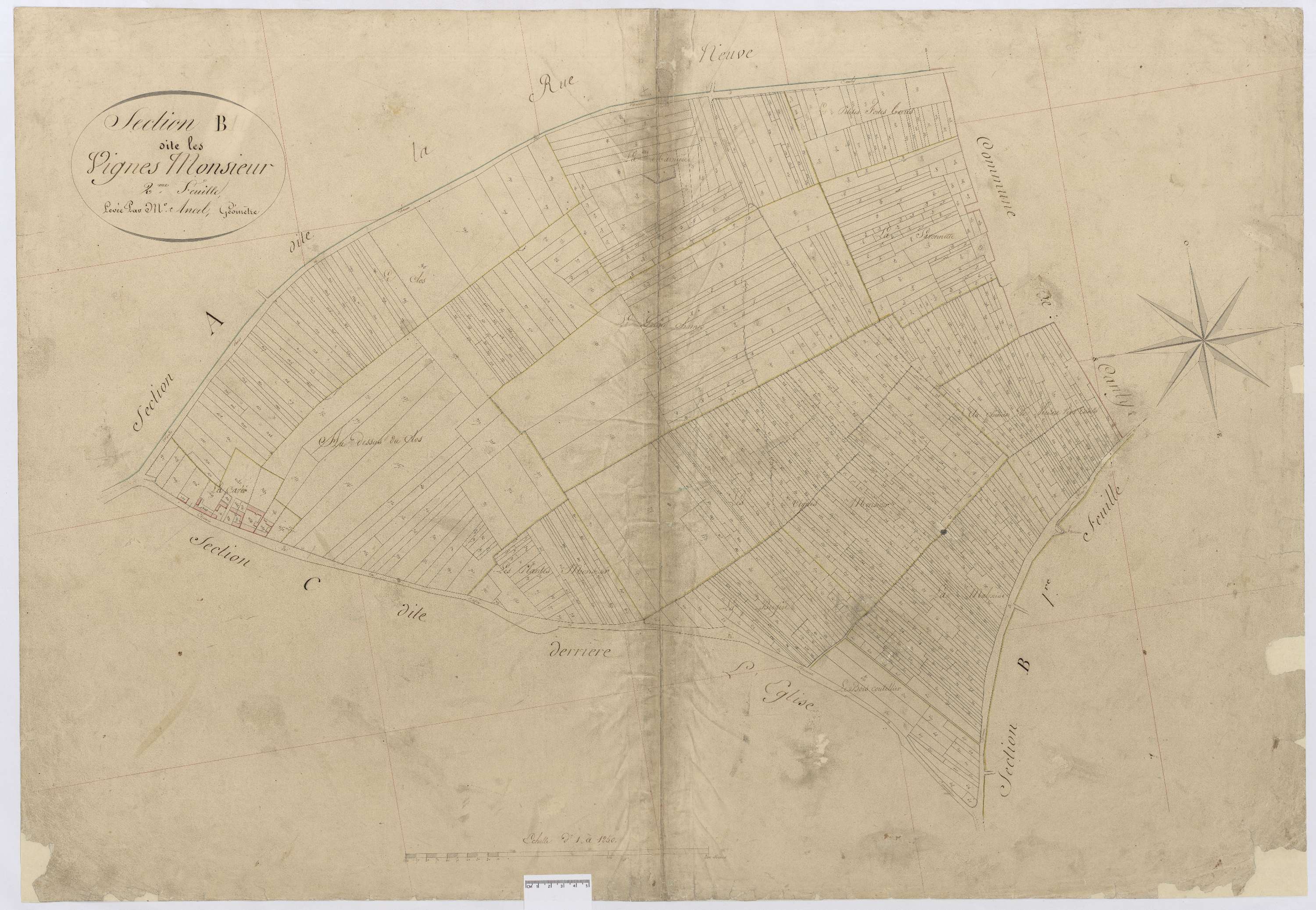 Longueil-Sainte-Marie - Cadastre napoléonien, section B2 de Rucourt
