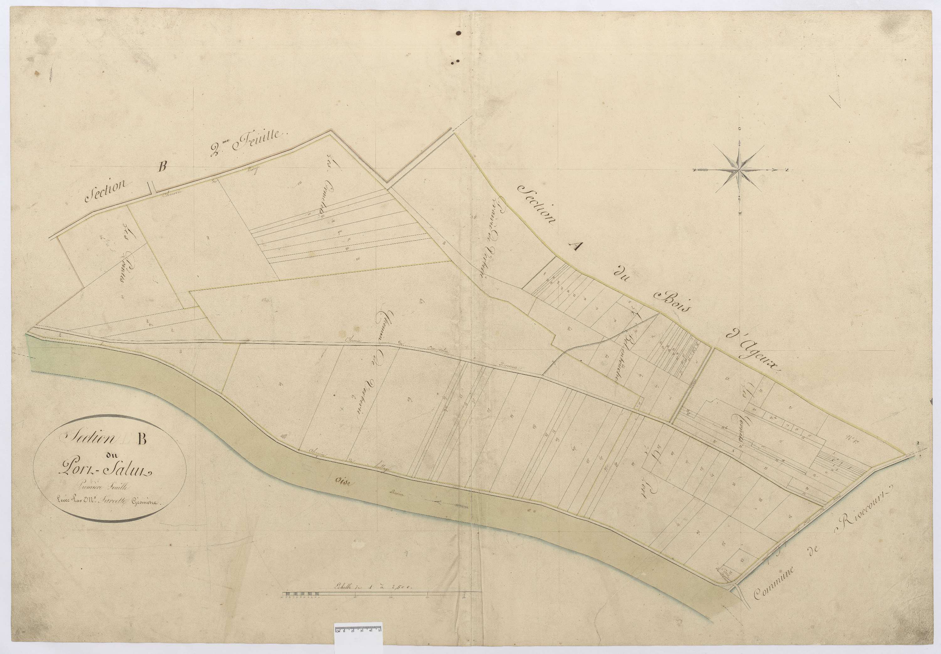 Longueil-Sainte-Marie - Cadastre napoléonien, section B1 de Bois d'Ageux