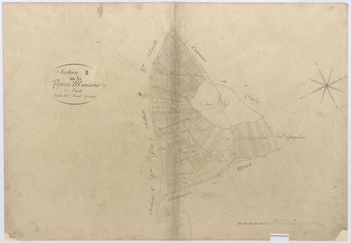 Longueil-Sainte-Marie - Cadastre napoléonien, section B1 de Rucourt