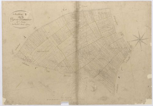 Longueil-Sainte-Marie - Cadastre napoléonien, section B2 de Rucourt