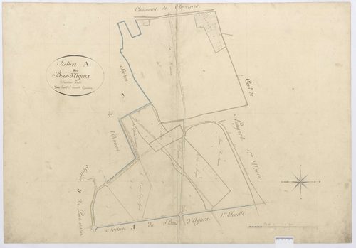 Longueil-Sainte-Marie - Cadastre napoléonien, section A2 de Bois d'Ageux