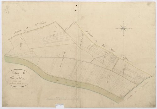Longueil-Sainte-Marie - Cadastre napoléonien, section B1 de Bois d'Ageux