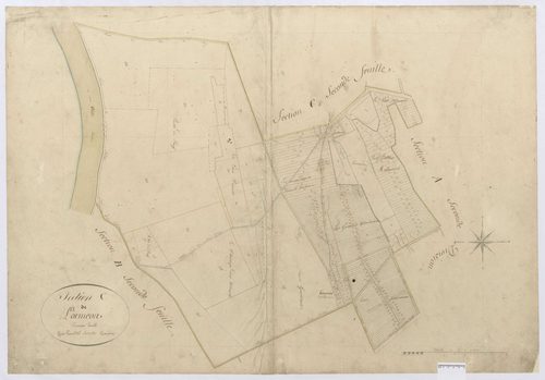Longueil-Sainte-Marie - Cadastre napoléonien, section C1 de Bois d'Ageux