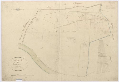 Longueil-Sainte-Marie - Cadastre napoléonien, section C2 de Bois d'Ageux