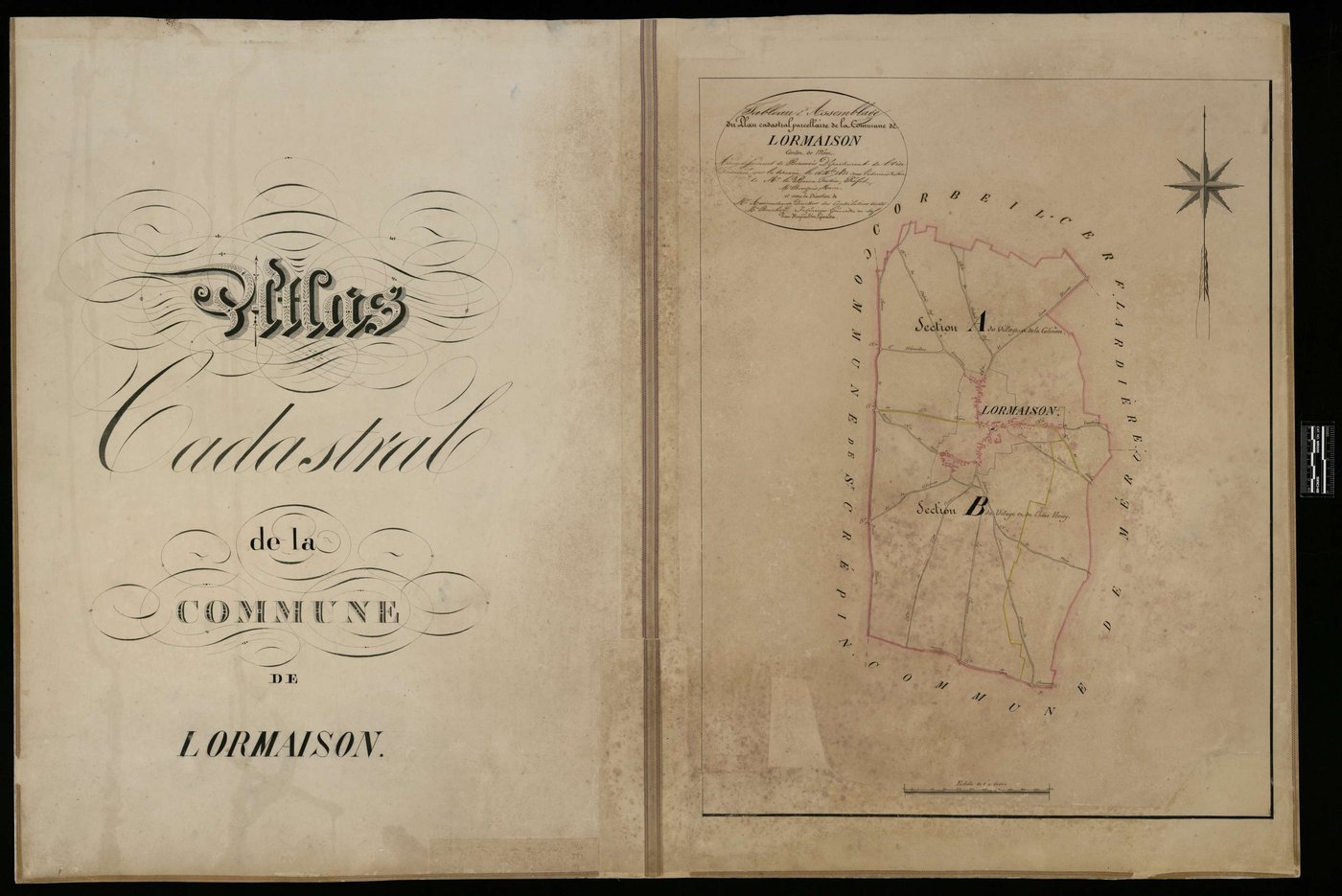 Lormaison - Cadastre napoléonien, tableau d'assemblage