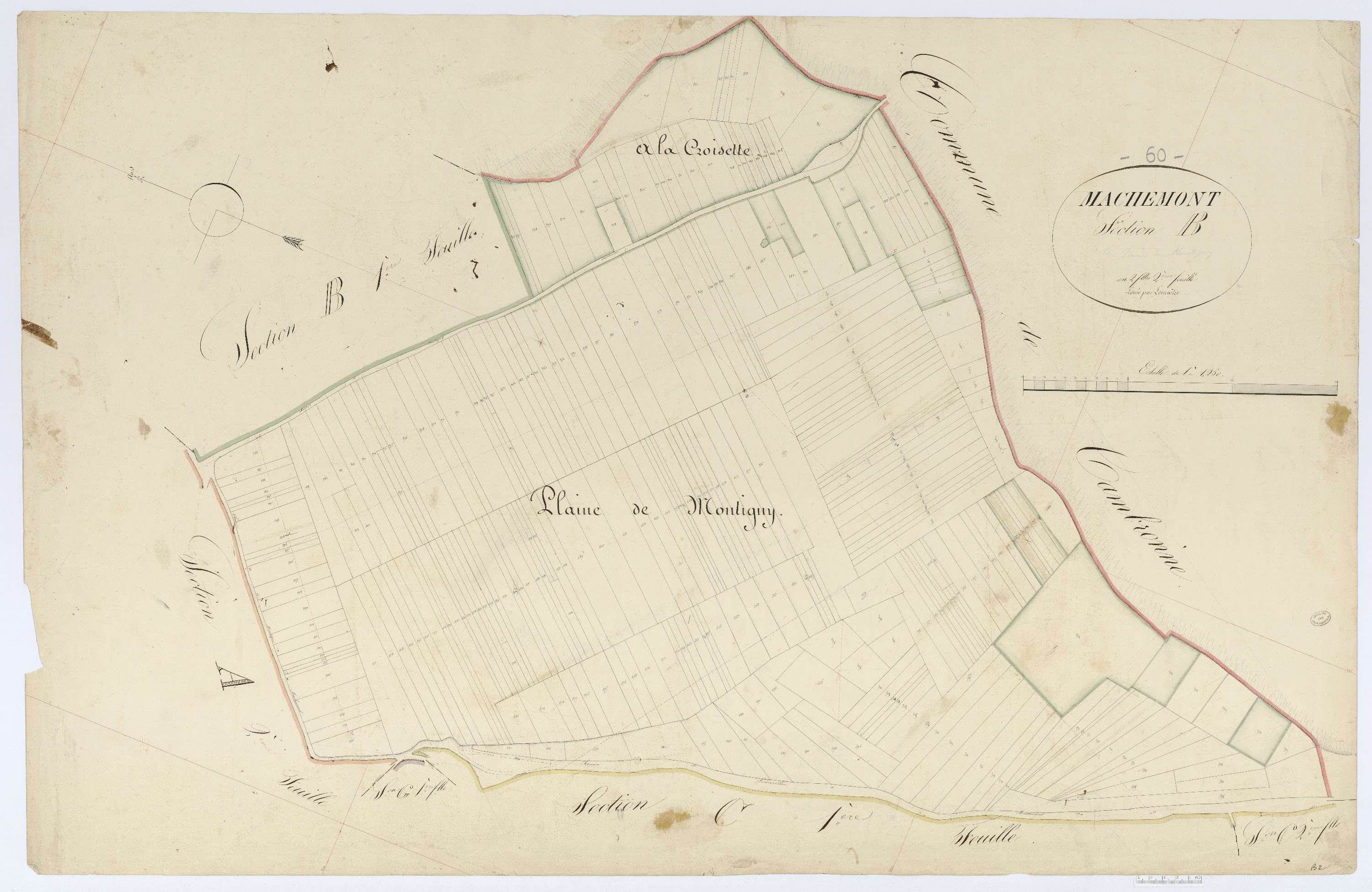 Machemont - Cadastre napoléonien, section B2