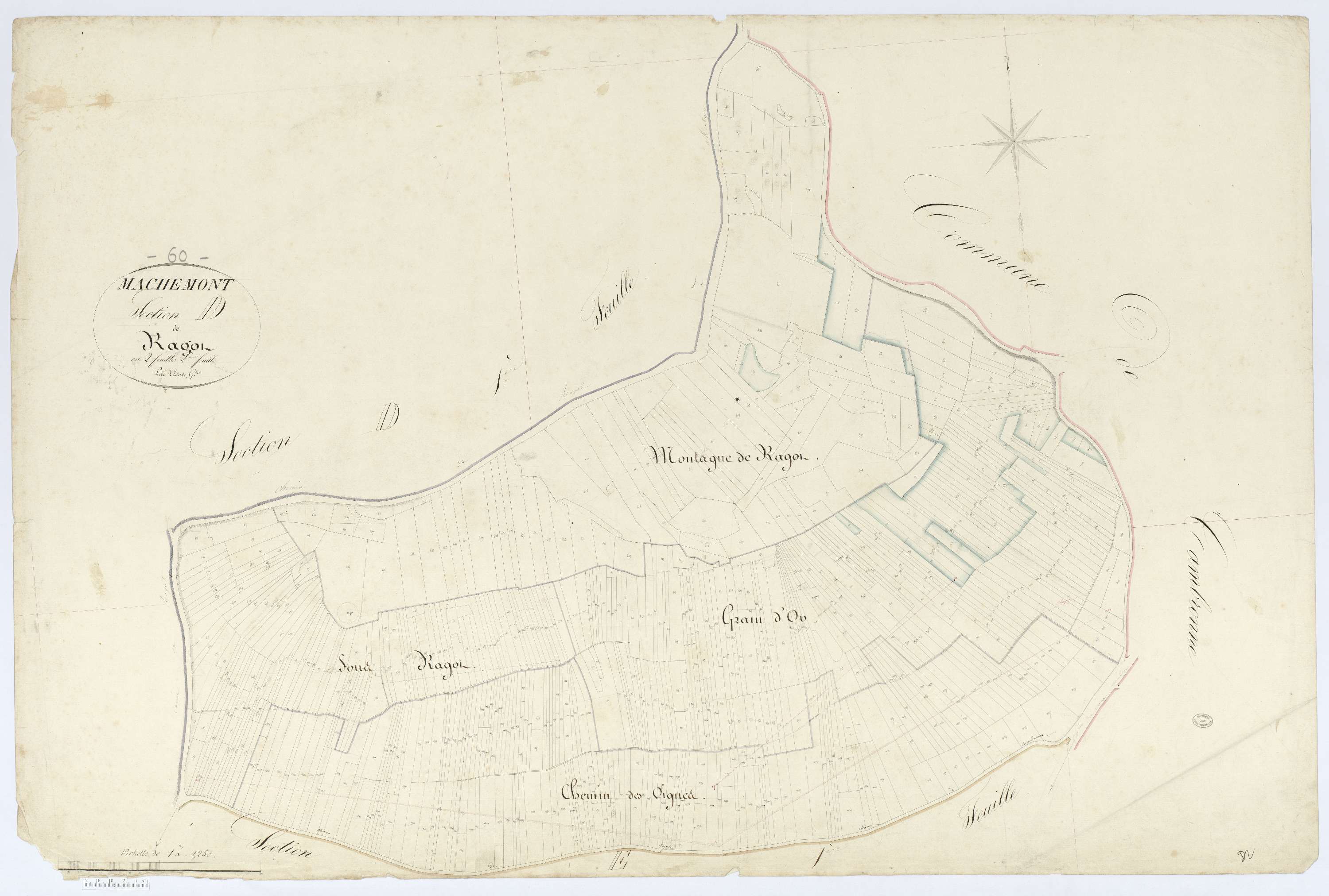 Machemont - Cadastre napoléonien, section D2