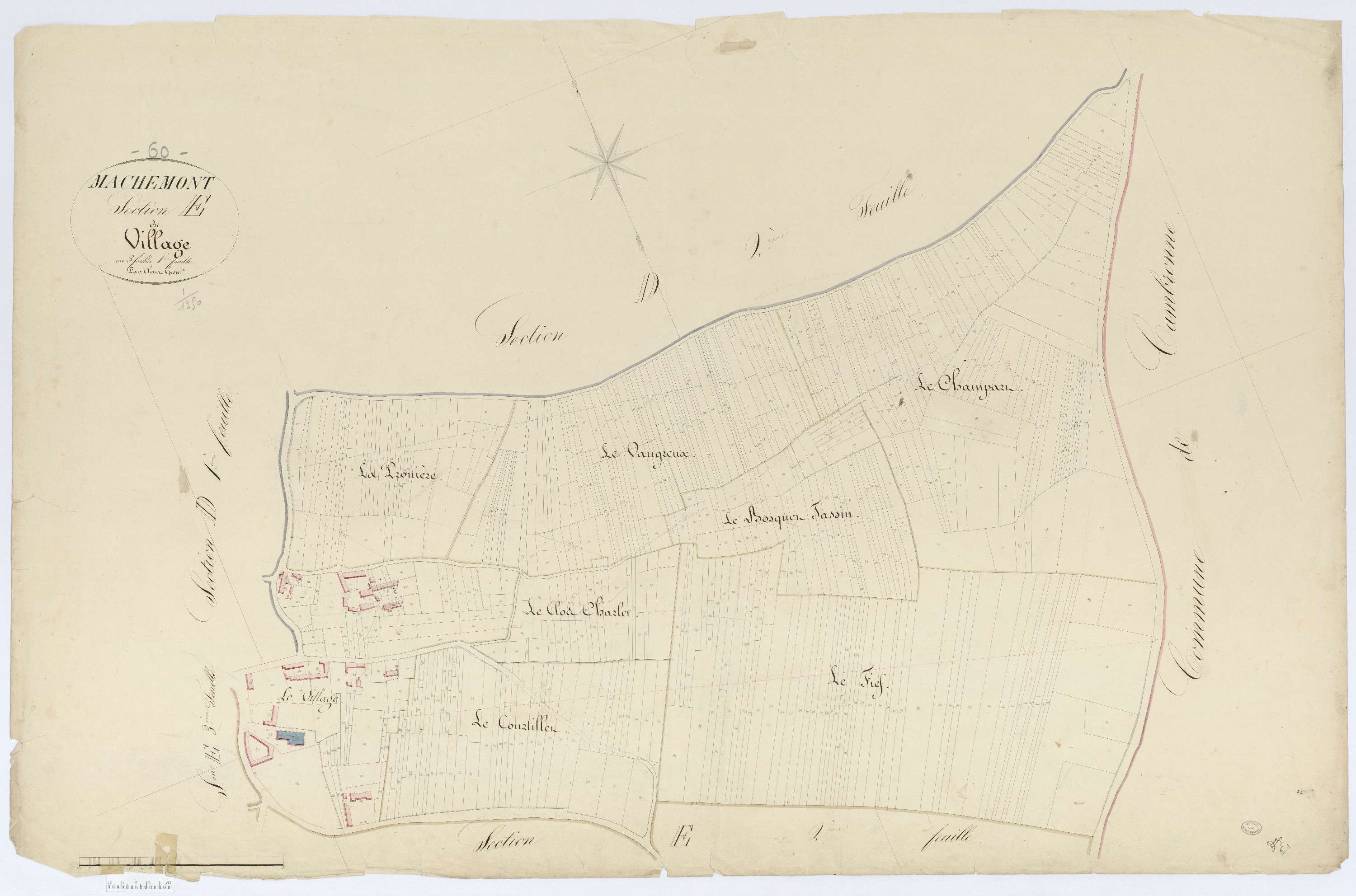 Machemont - Cadastre napoléonien, section E1