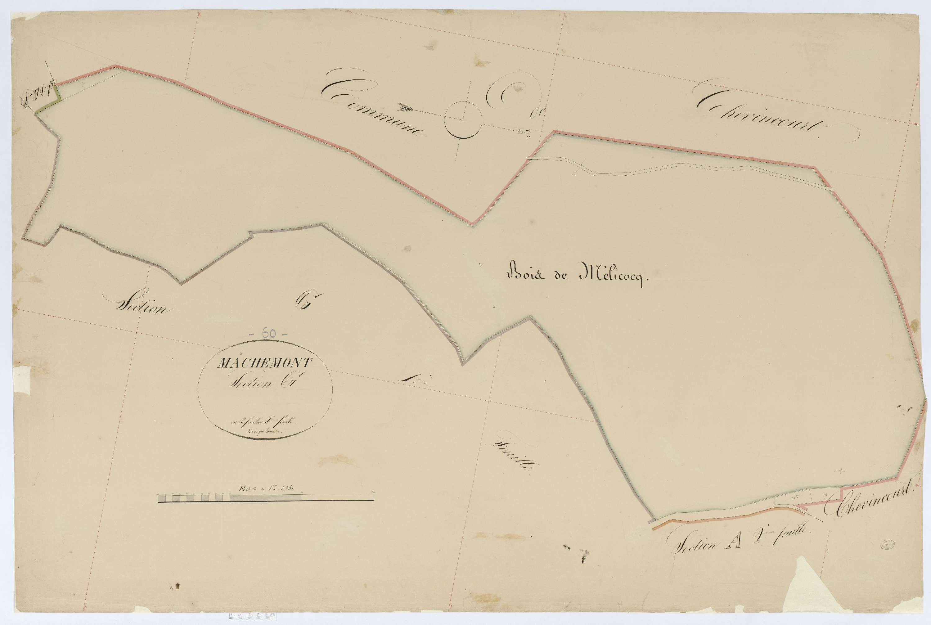 Machemont - Cadastre napoléonien, section G2