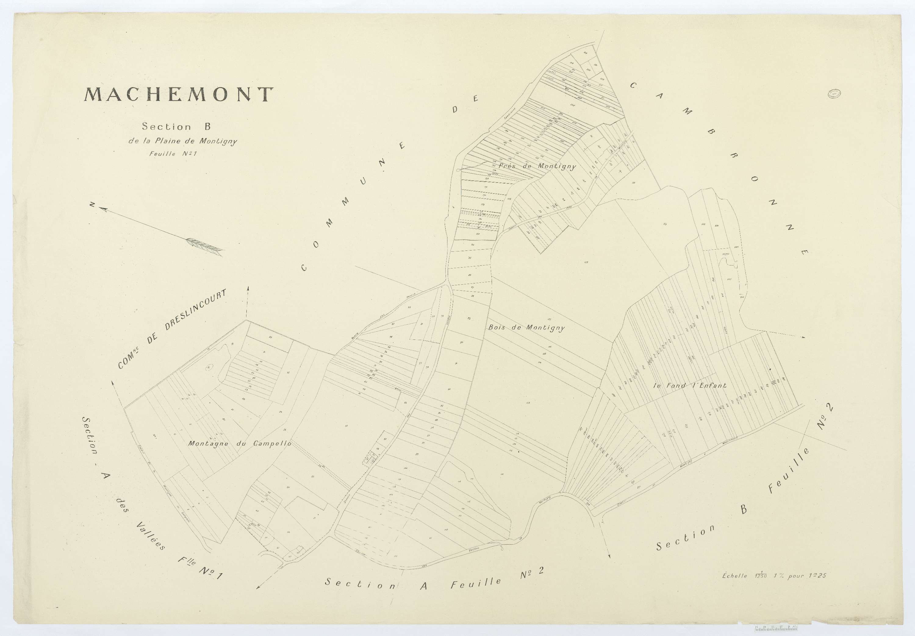 Machemont - Cadastre napoléonien (copie), section B1