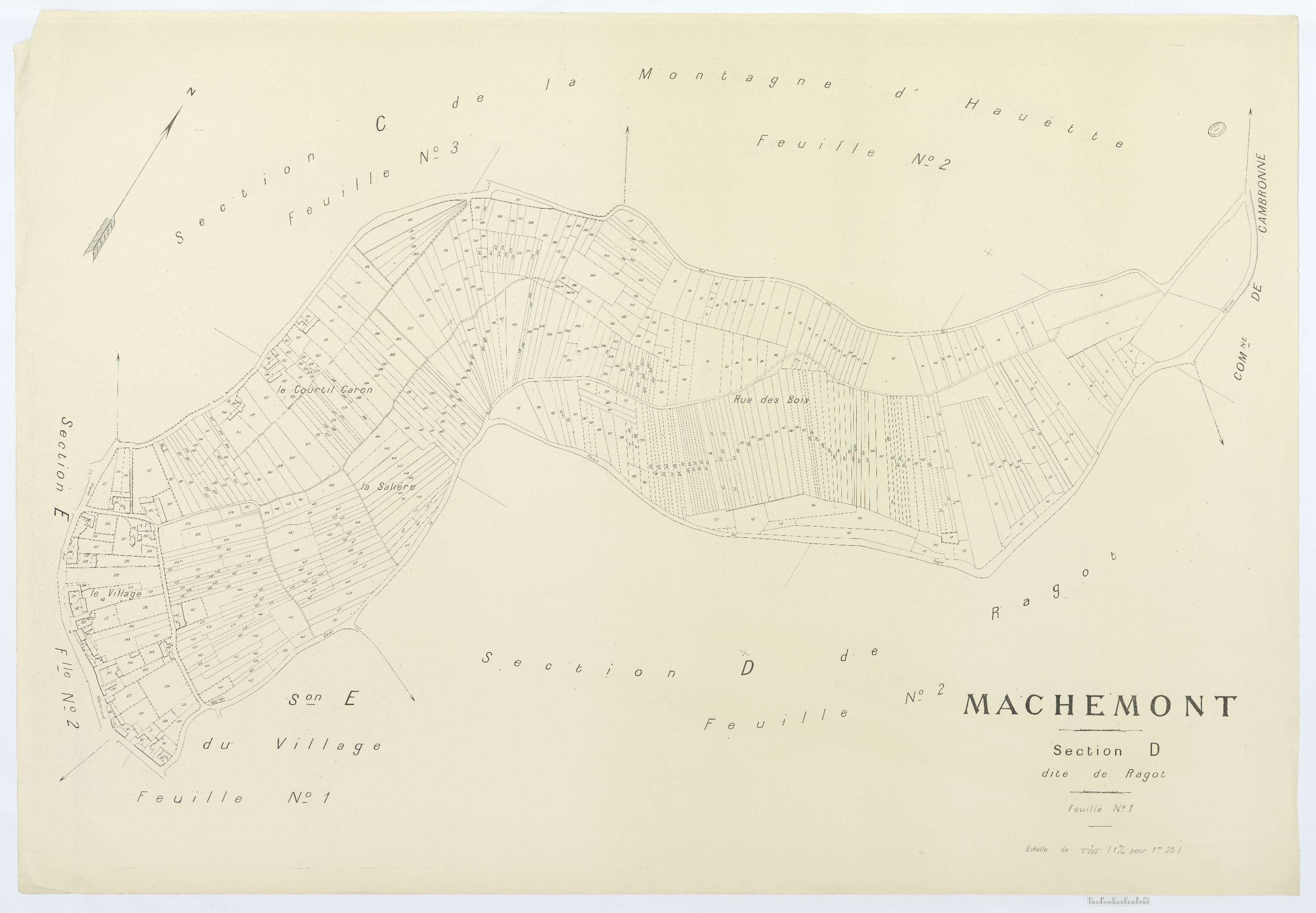 Machemont - Cadastre napoléonien (copie), section D1