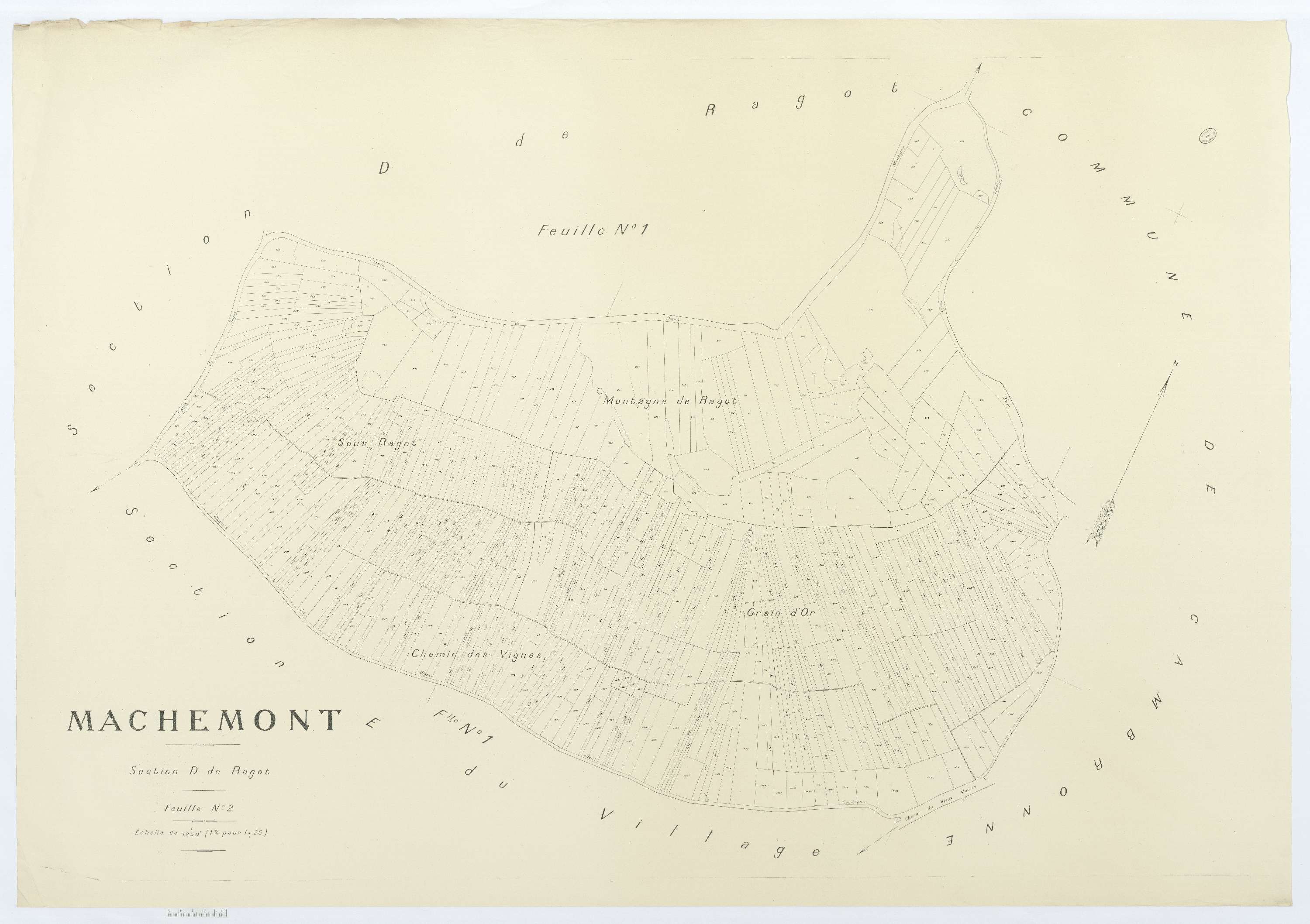 Machemont - Cadastre napoléonien (copie), section D2